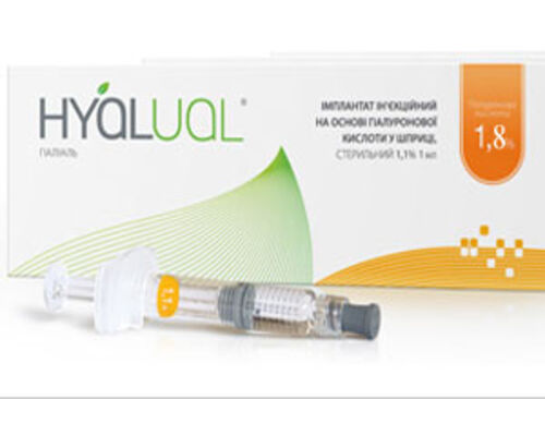Гиалуаль Hyalual® 1,8% - 2 мл (шприц с двумя иглами)