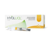 Гиалуаль Hyalual 1,1% 2мл  (шприц с двумя иглами). Препарат для редермализации